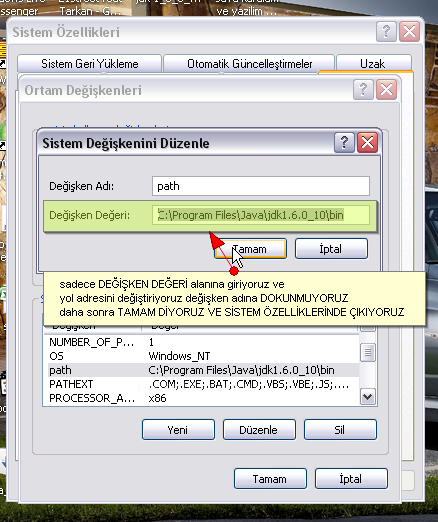 Java Classpath tanımlamaları, Consolda ilk program yazılması, derlenmesi, &ccedil;alıştırılması Aynı uygulamanın Netbeansta yapılışı ve class, java ve jar dosyalarının g&ouml;sterilmesi