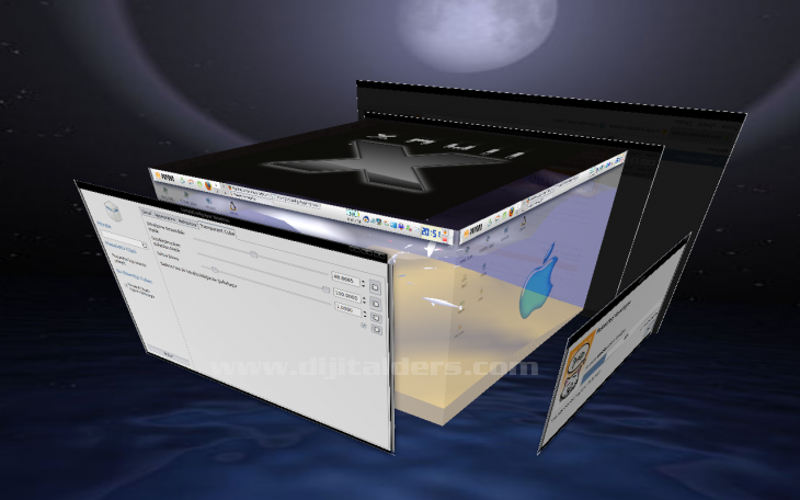 3D Masa &Uuml;st&uuml; ve Pencere Efektleri