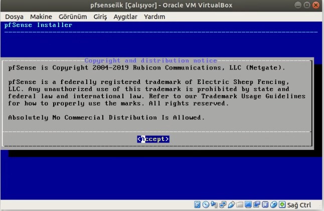 Pfsense Kurulum ve ilk Ayarlar