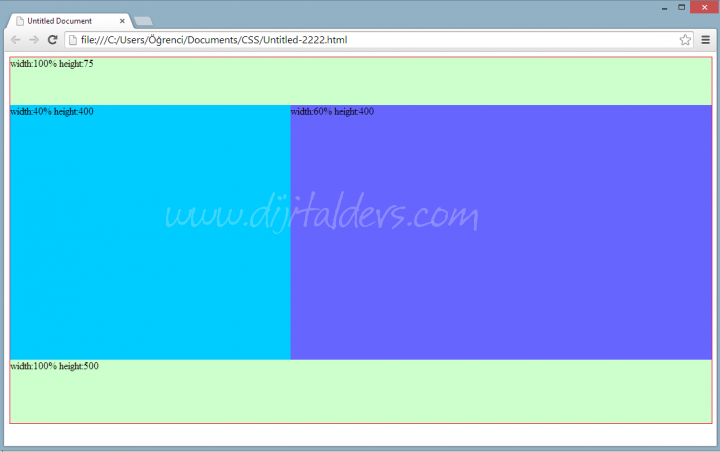 CSS ile Web Sayfası Oluşturma